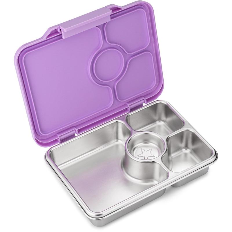 Yumbox Lavande Purple Prt Stainless Steel 4-Sections