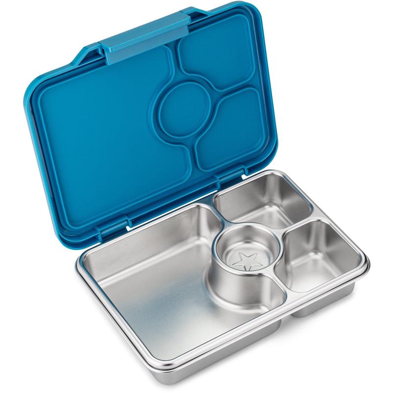 Yumbox Normandy Blue Prt Stainless Steel 4-Sections