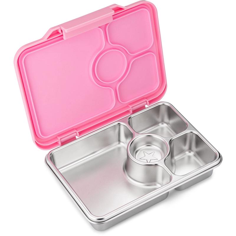 Yumbox Versailles Pink Prt Stainless Steel 4-Sections