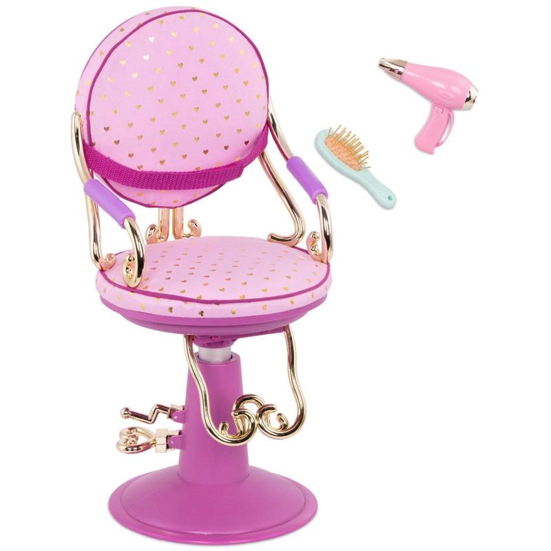 Our Generation Salon Chair Purple Hearts