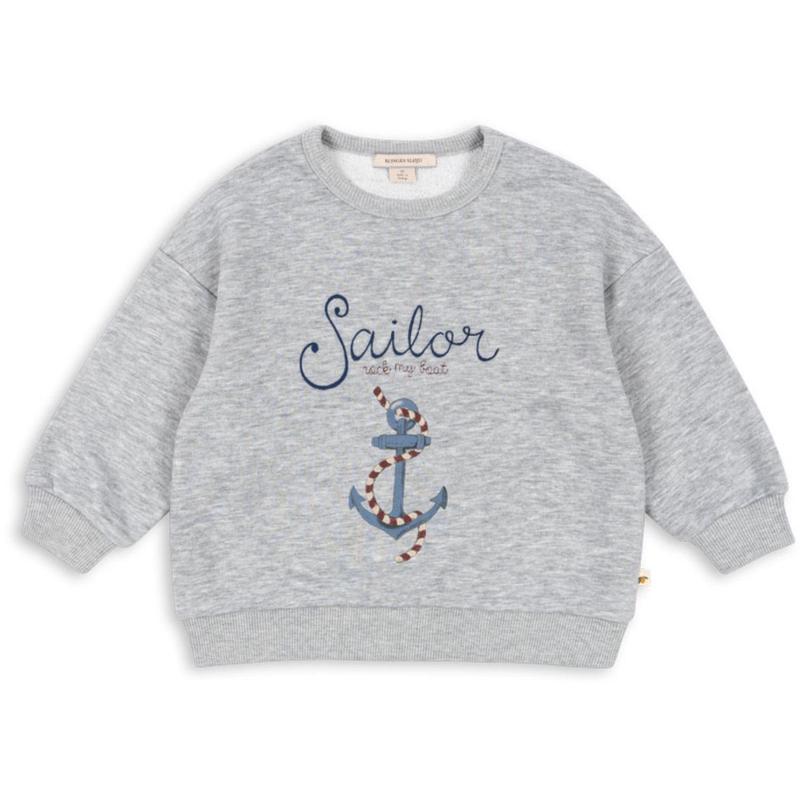 Konges Sljd Grey Melange Lou Sweat Shirt Ocs