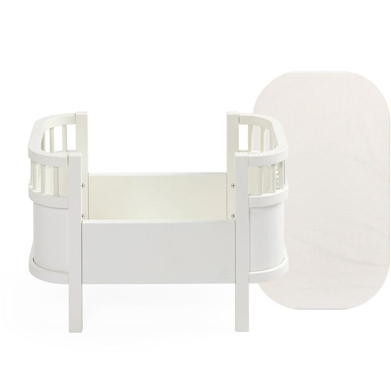 Sebra Classic White Doll's Bed + Mattress