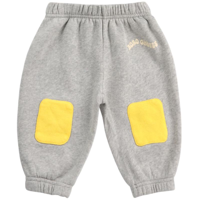 Bobo Choses Heather Grey Knee Patches Jogging Pants