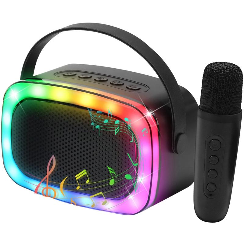 Party Funlight Mini Karaoke Speaker with Wireless Microphone