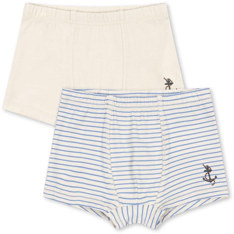 Konges Sljd Stripe Provence Mix Basic 2 Pack Boy Boxers Gots