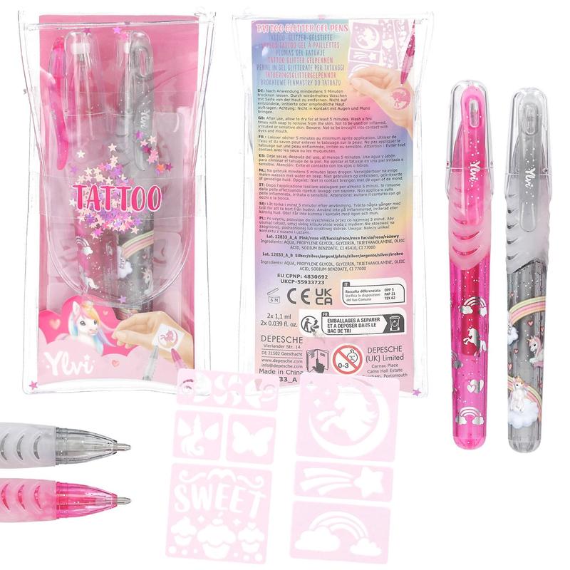 Ylvi Tattoo Glitter Gel Pens