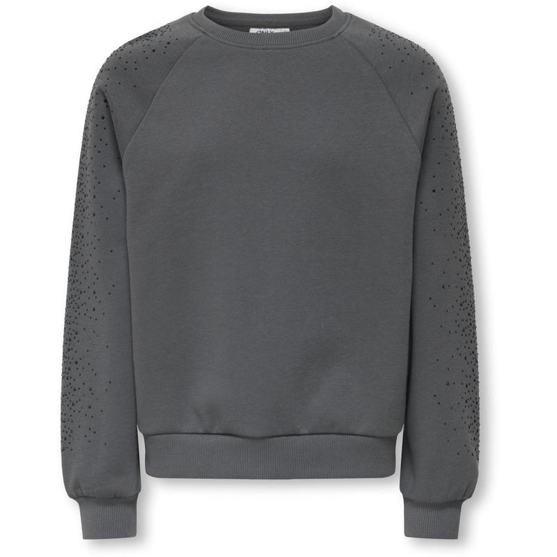 kids ONLY Blackened Pearl Rhinestones Kogzenna Life Ls Oversize Rhinestone Swt