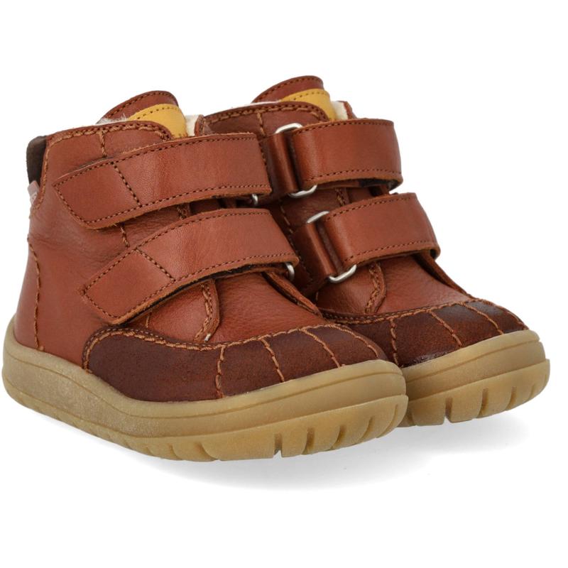 Angulus Cognac/Sun Yellow/Dark Brown Beginner TEX Boot with Contrasting Stitching