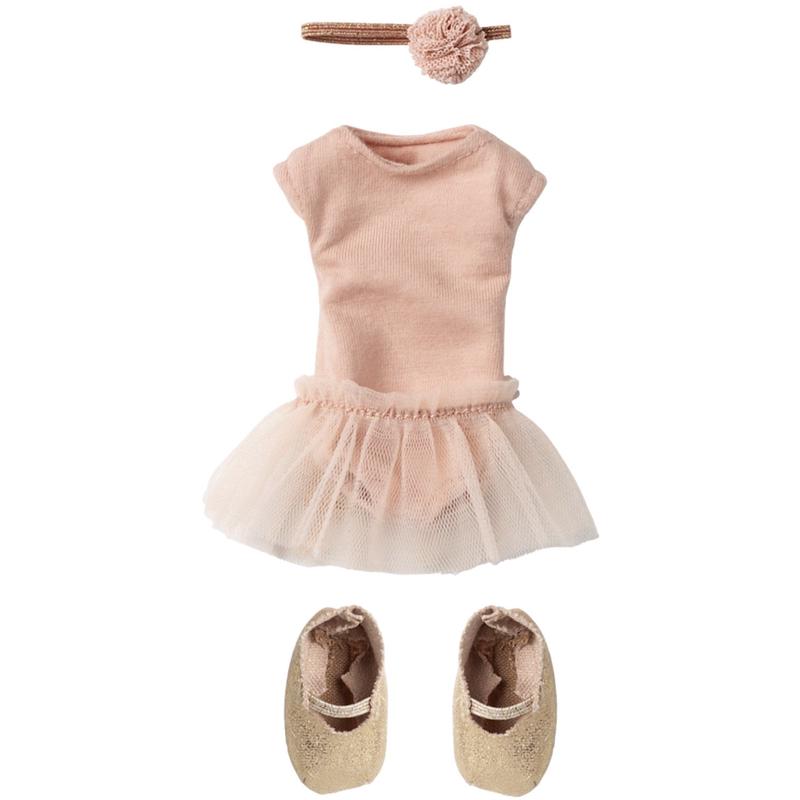 Maileg Balletdragt And Tylskrt Rosa, Strrelse 2