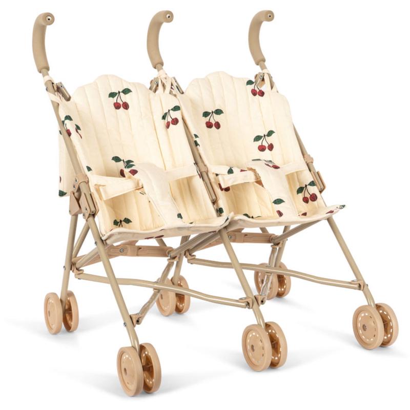Konges Sljd Ma Grande Cerise Twin Doll Stroller