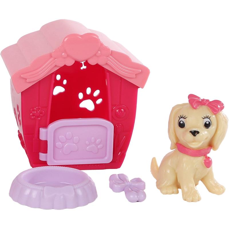 Pocket Money White Dog In Playhouse With Accessories