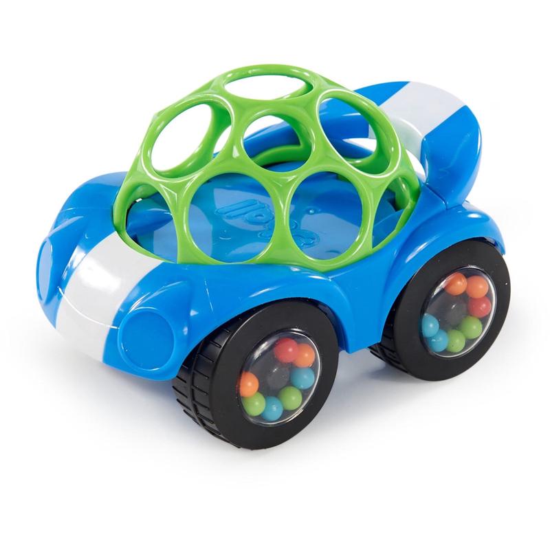 Bright Starts Blue Toy Car Rattle & Roll Buggie