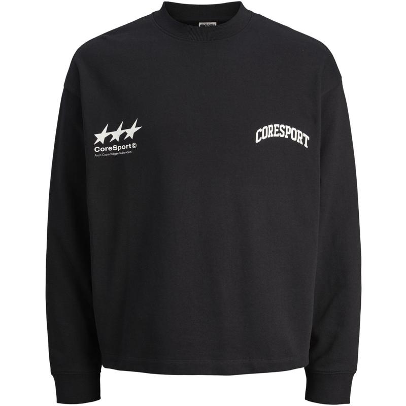 Jack & Jones Junior Black Jcosignal Sweat Crew Neck Jnr