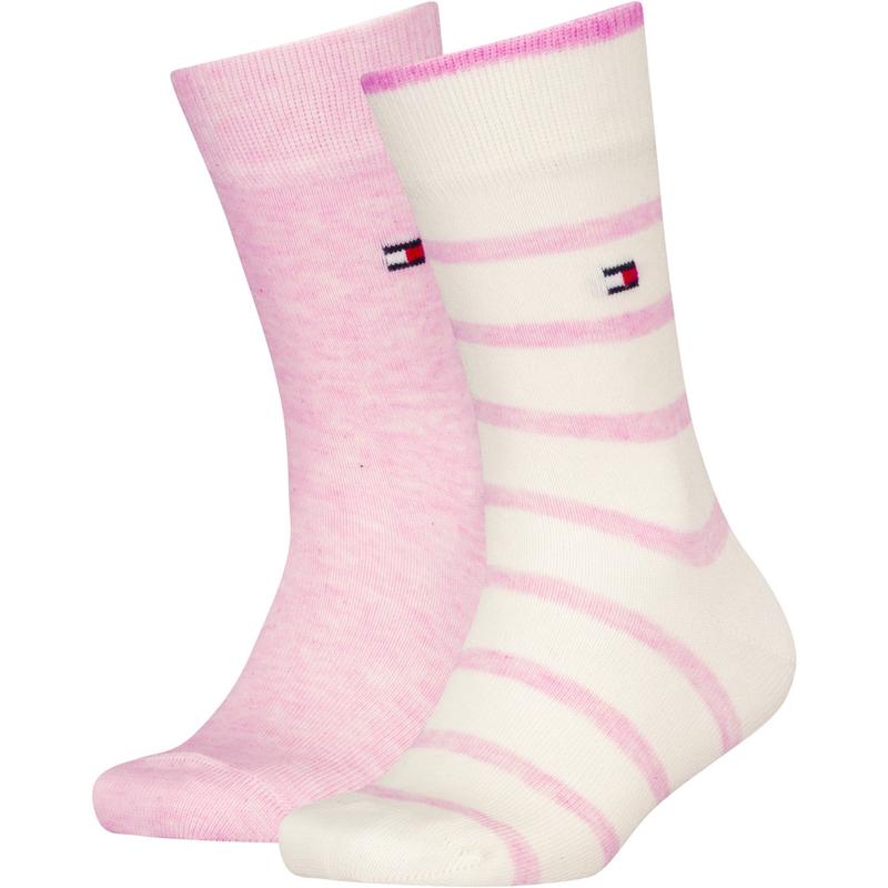 Tommy Hilfiger Pink Th Kids Sock 2P Breton Stripe