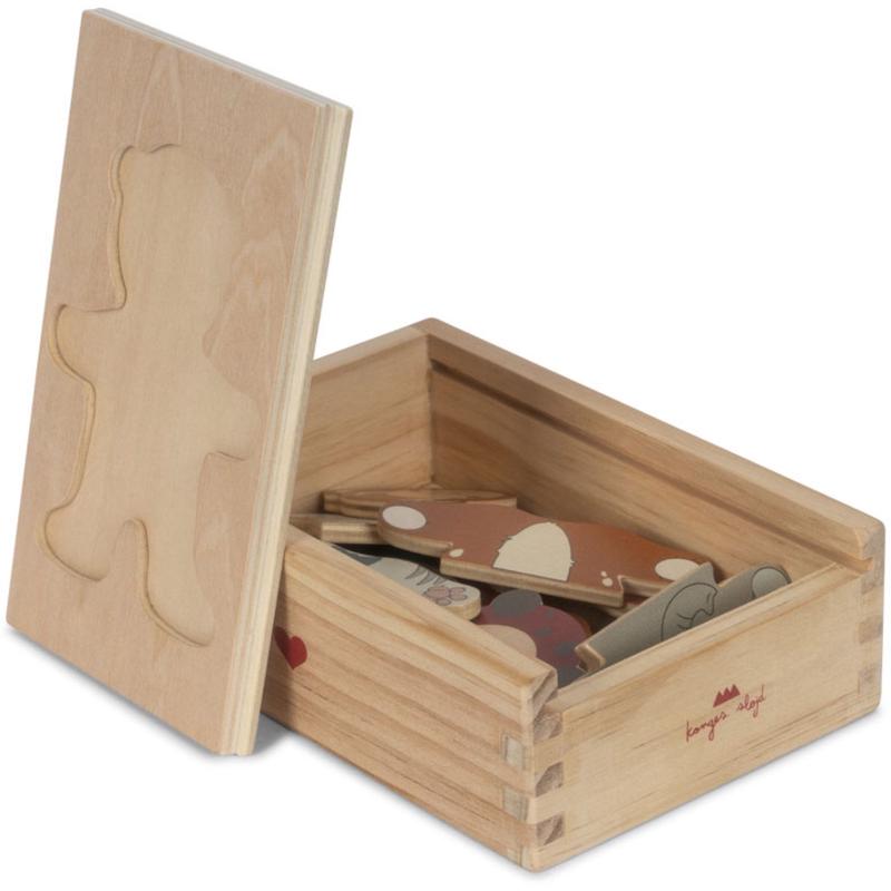 Konges Sljd Multi Wooden Teddy Dress Up Animals Fsc