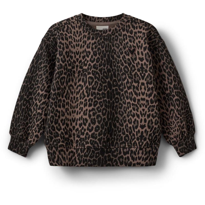 Sofie Schnoor Aop Leopard ElisSK Kids Sweatshirt