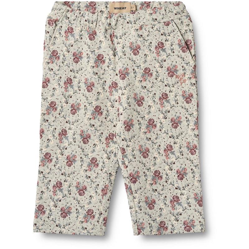 Wheat Slightly Green Flowers Sweatpants Eline
