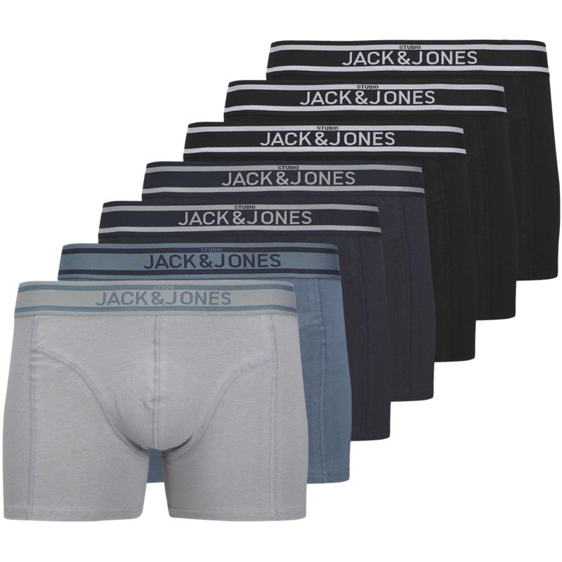 Jack & Jones Junior Black Jacjohn Solid Trunks 7 Pack Jnr
