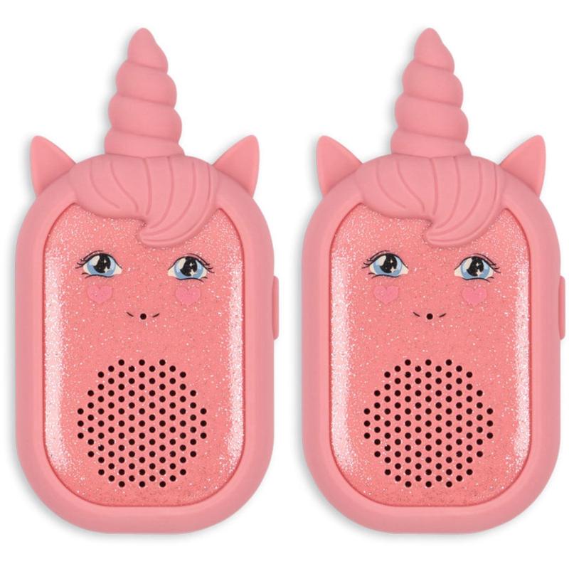 Konges Sljd Sparkling Pink Glitter Unicorn Walkie Talkie