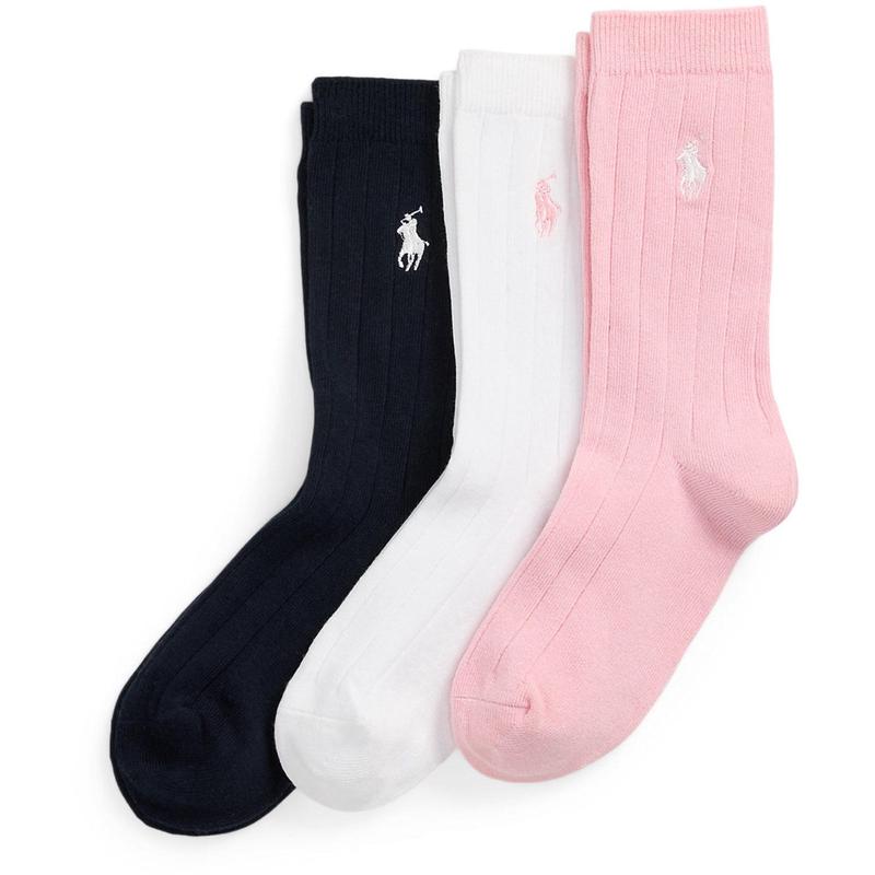 Polo Ralph Lauren Multi Girl Crew Sock 3-Pack