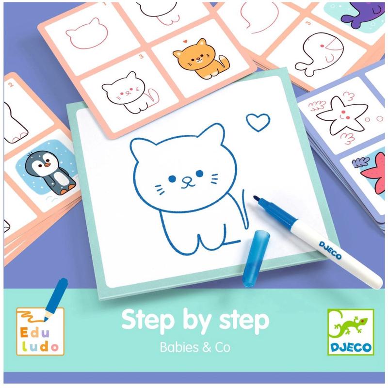 Djeco Game - Step by step, Baby Animals