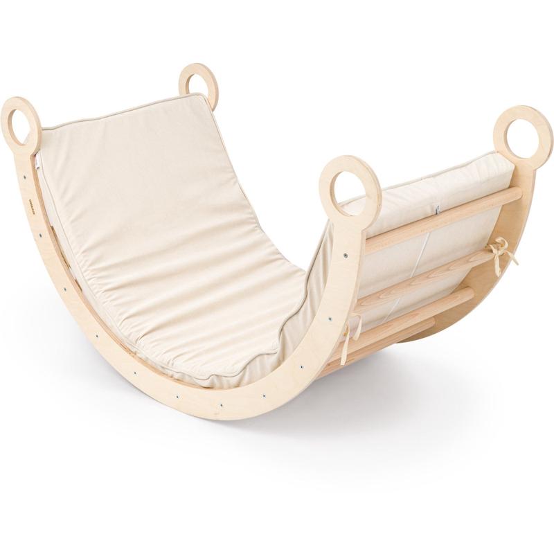 Woobiboo Natural Montessori Rocker With Beige Mattress XL