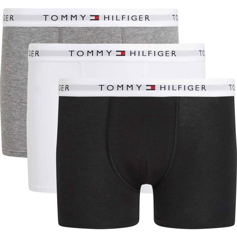 Tommy Hilfiger White/Gry Htr/Black 3 Pack Trunk