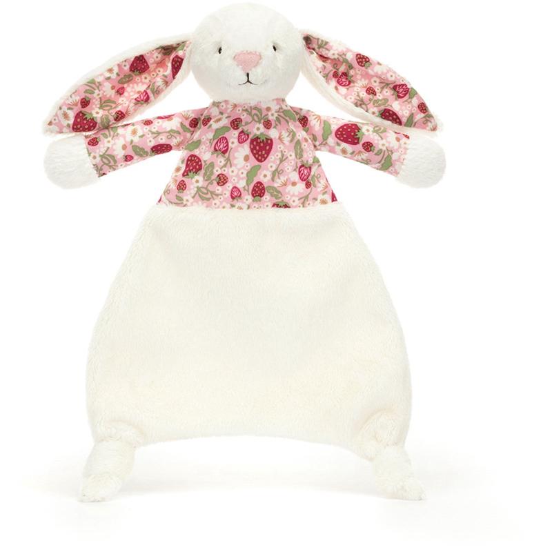 Jellycat Bashful Rabbit Mimi Strawberry Cuddle Cloth