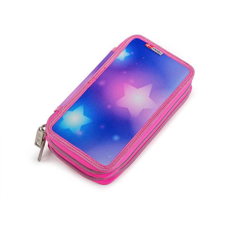 JEVA Supernova Pencil Case With Fyld Twozip 8865