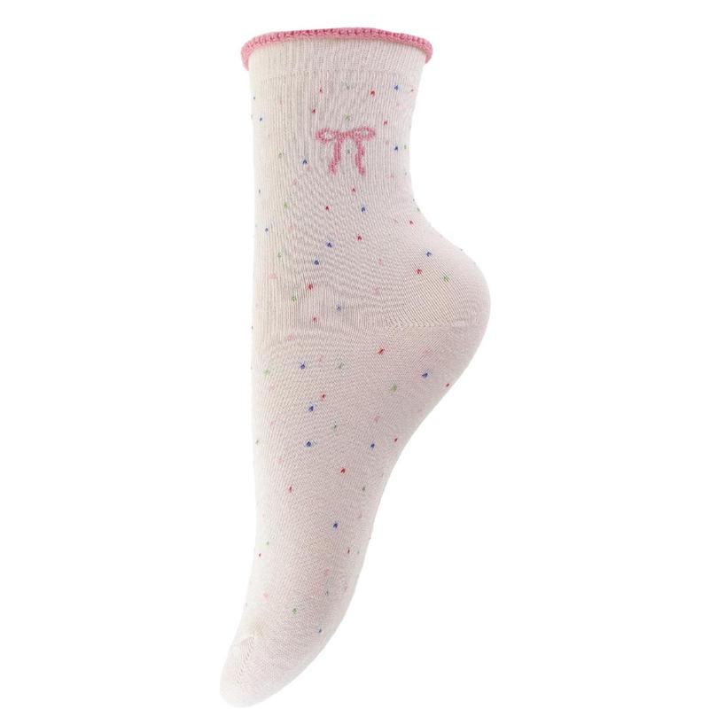 Bow's by Str Socks - Onesize - Bows Off-White/Pink