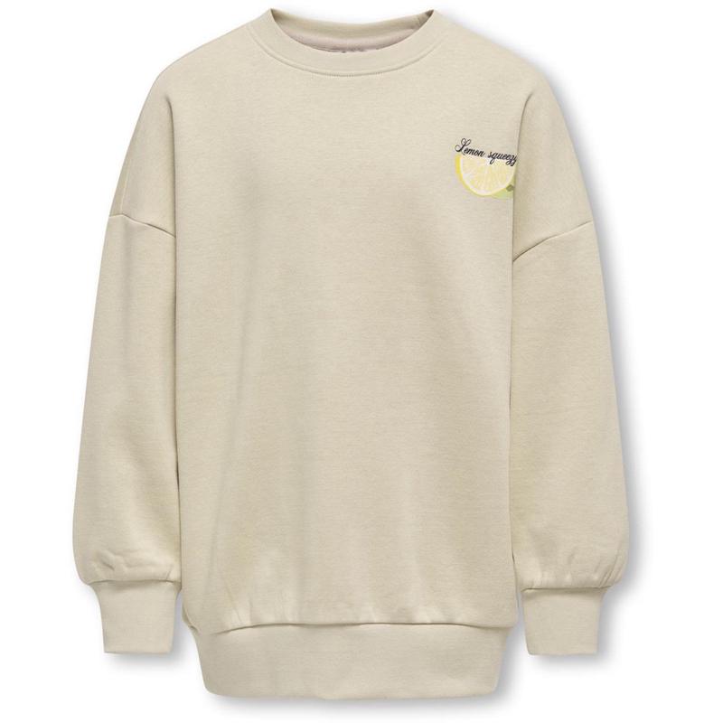 kids ONLY Feather Gray Easy Phoebe Life Printed Crew Sweatshirt