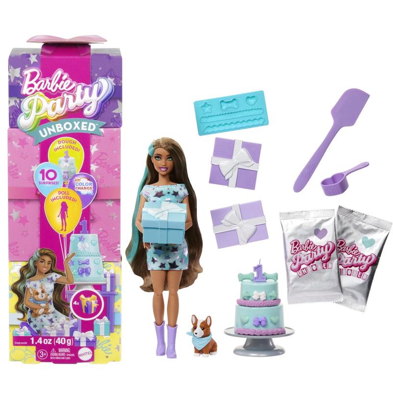 Barbie Party Unboxed Brunette Doll