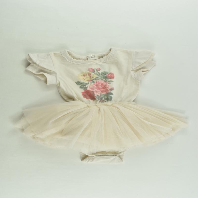 Rock Your Baby Size 0 Floral Tulle Bodysuit