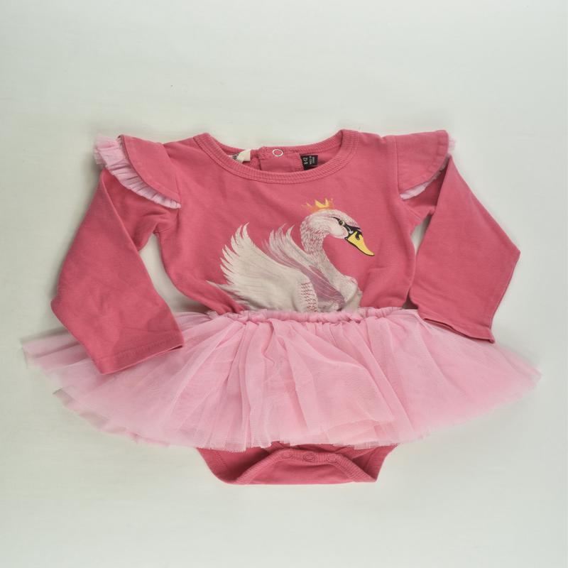 Rock Your Baby Size 0 Swan Tulle Bodysuit