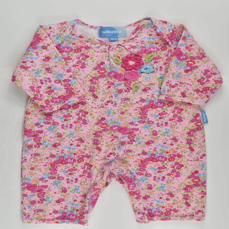 Albetta Size 000 Floral Romper