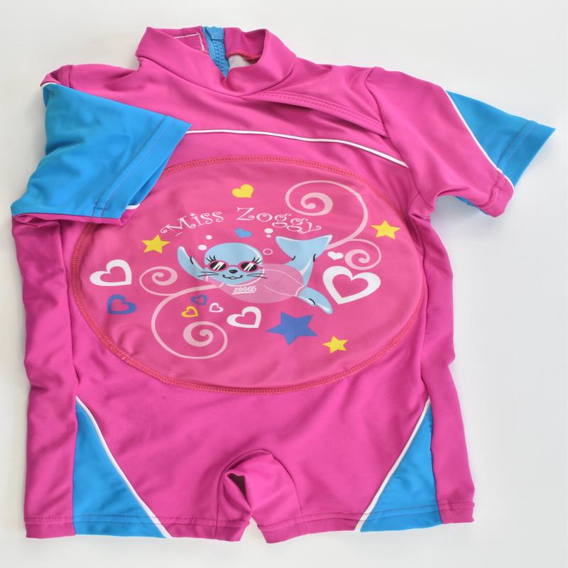 Zoggs Size 1-2 Swimsuit with Blow-up Inflatable