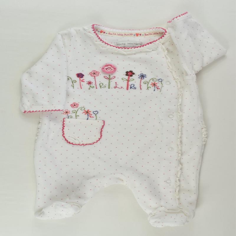 Rocha Little Rocha by Debenhams Size 0000 (Newborn) Velour Romper