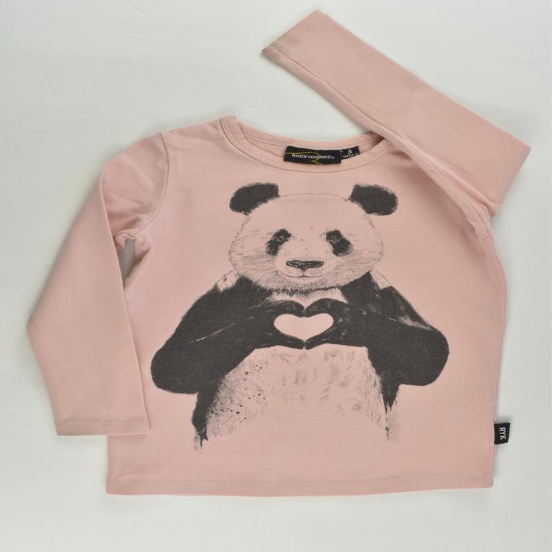 Rock Your Kid Size 3 Panda Top