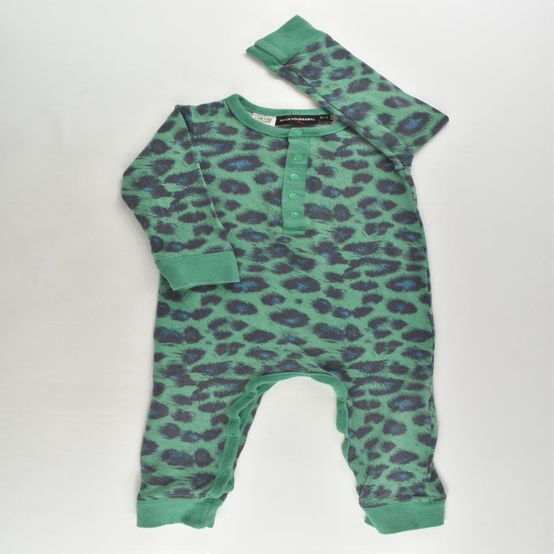 Rock Your Baby Size 1 (12-18 months) Leopard Print Playsuit