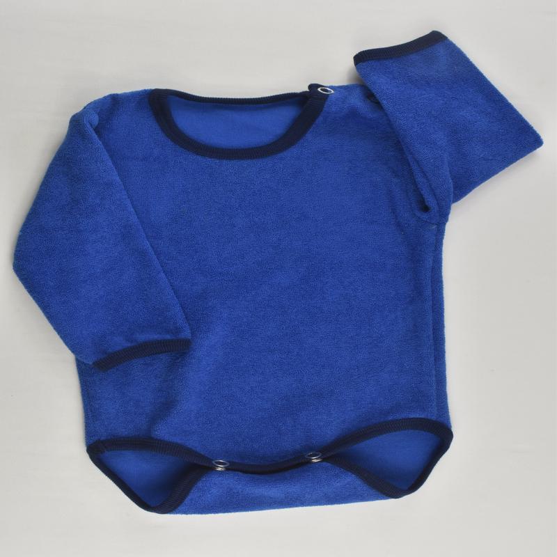 NEW Ompelimo Olivia Size 00 (60 cm) Blue Terry Bodysuit
